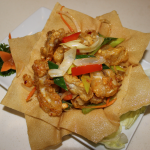 Calamars grillés au poivre oriental